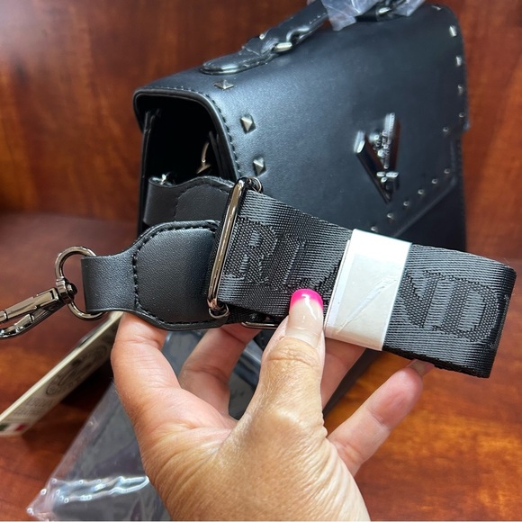 Valentino Orlandi Black Crossbody Bag with Studded Detailing NWT - Picture 5 of 12